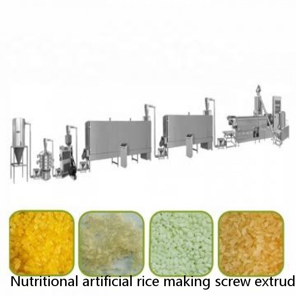 Nutritional artificial rice making screw extruder machine